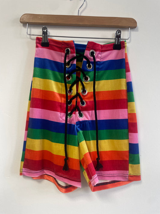 SAMPLE - Stevie Shorts in Rainbow Stripe