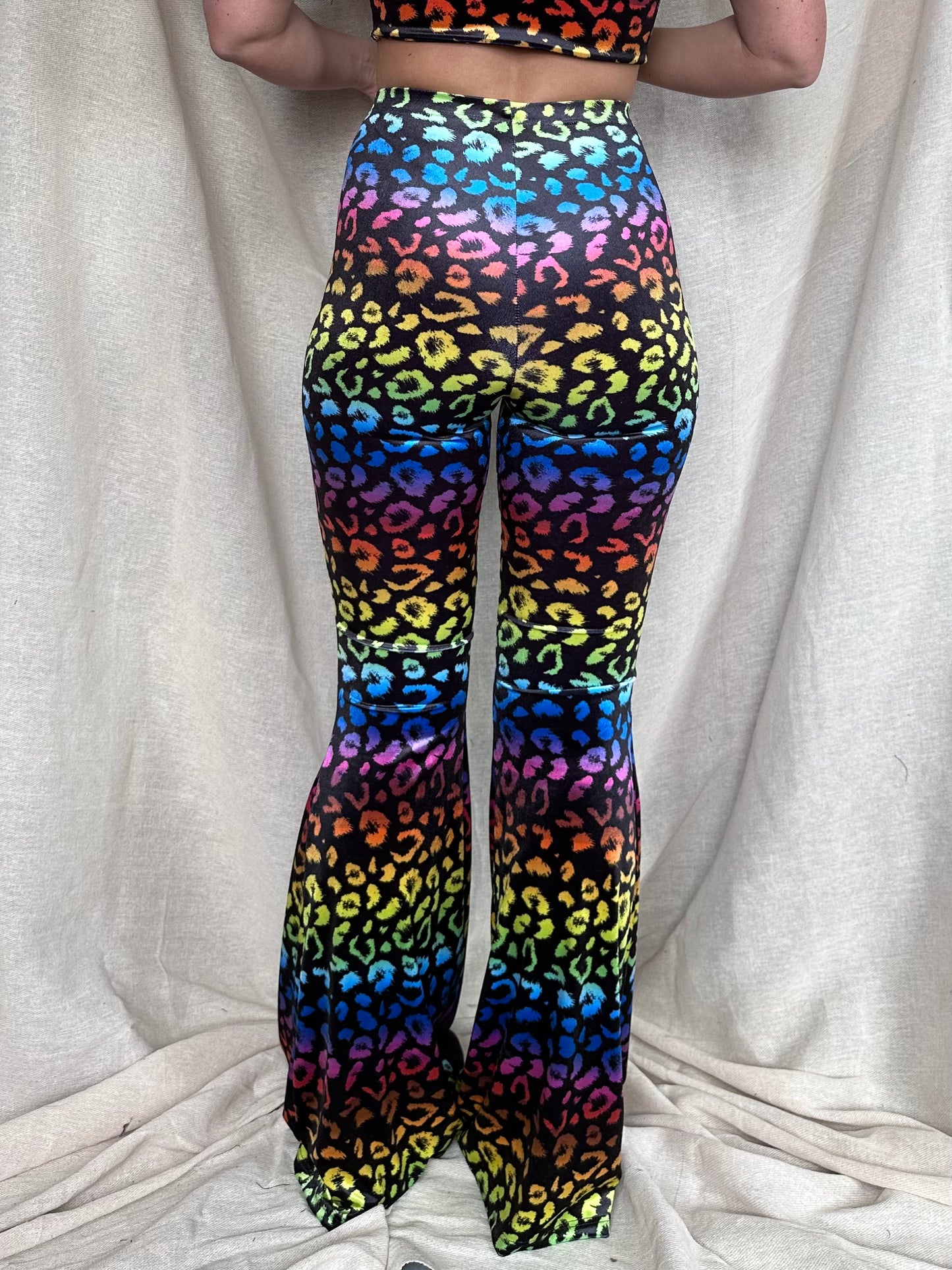 EXCLUSIVE - Flared Trousers - Rainbow Leopard