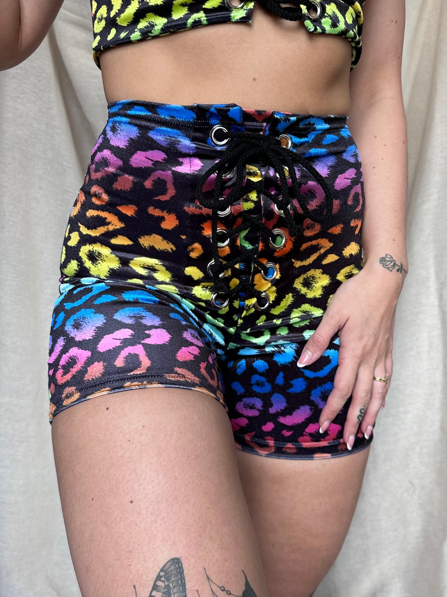 EXCLUSIVE - Stevie Shorts in Rainbow Leopard