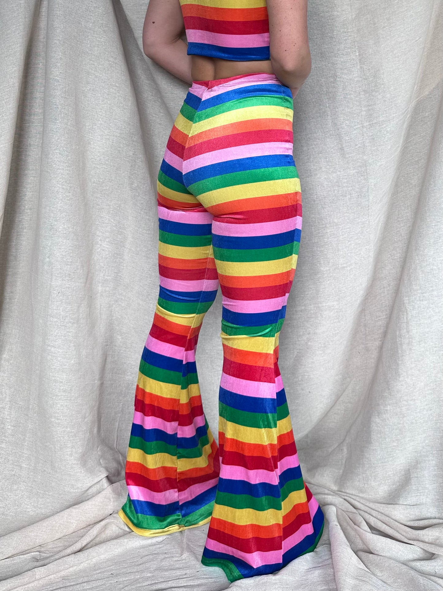 SAMPLE - LIMITED EDITION - Stevie Flared Trousers - Rainbow Stripe