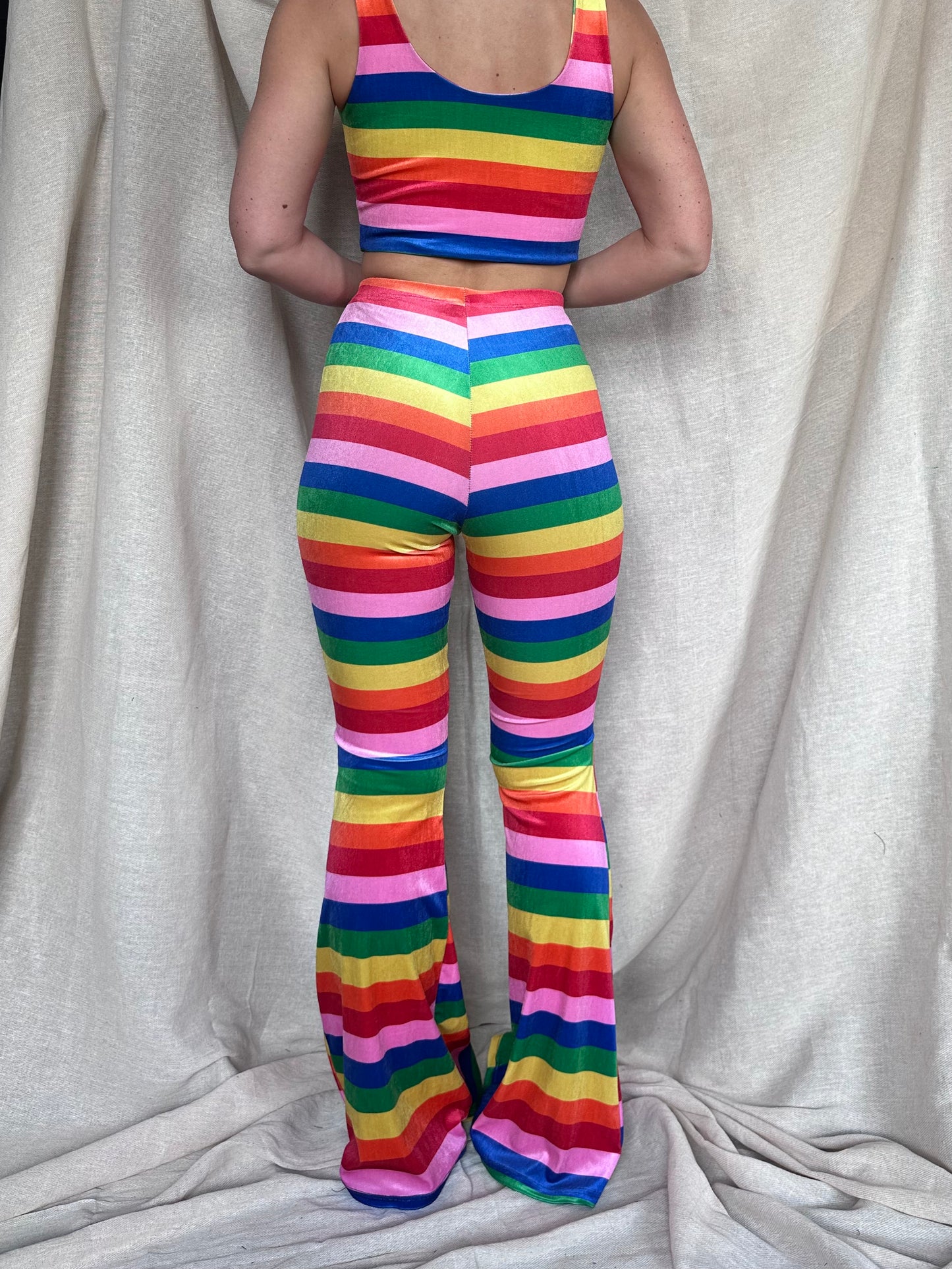 EXCLUSIVE - Flared Trousers - Rainbow Stripe